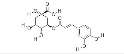 Materia prima farmacéutica clave o ácido clorogénico intermedio CAS NO 327-97-9 en polvo