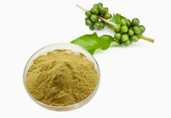 Farmacéutica Sanidad Extracto de granos de café verde CAS NO 327-97-9 Polvo natural puro